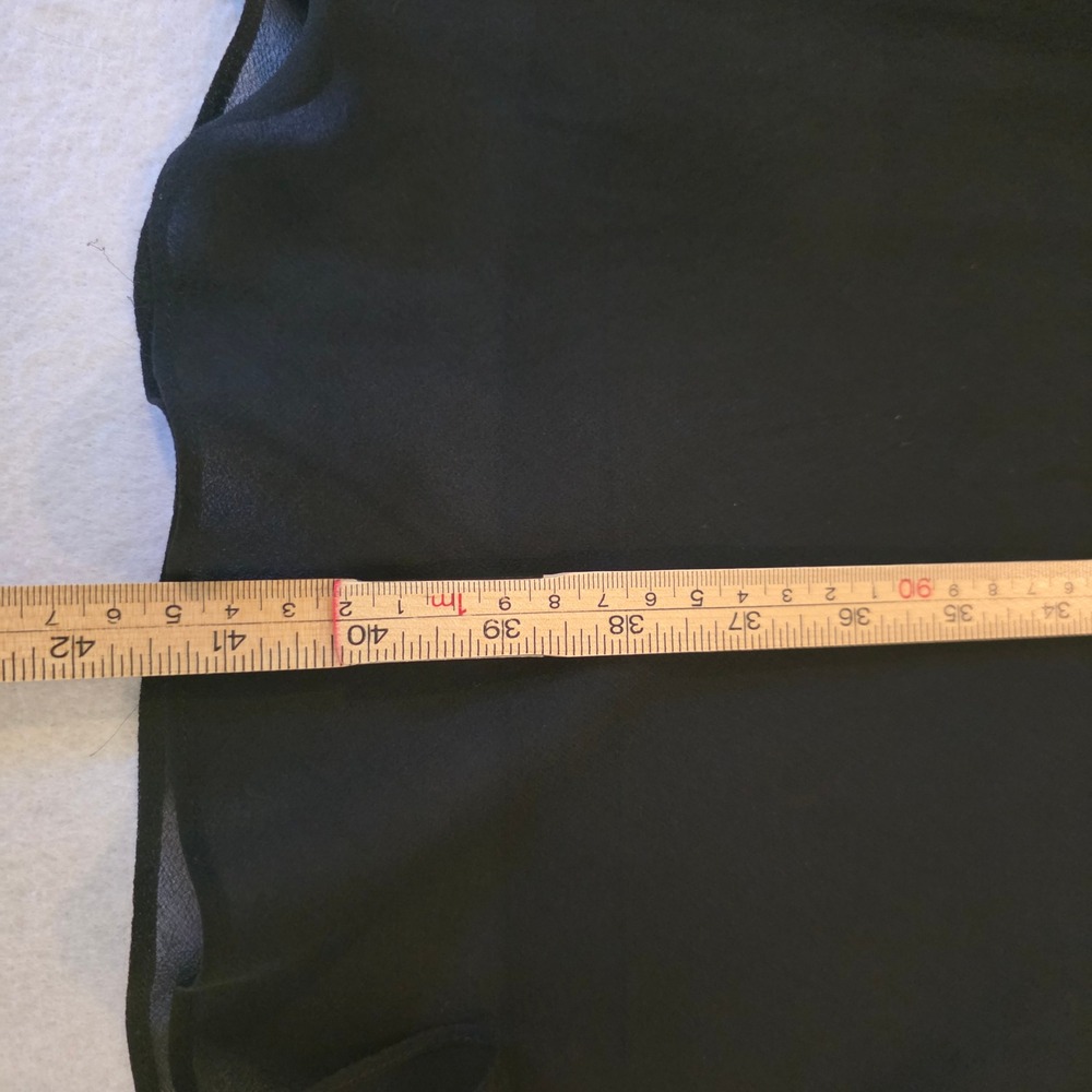 BCBGMAXAZRIA Black 100% Silk Pleated VNeck Sleeveless Midi Cocktail Dress Size 0 - Picture 8 of 9
